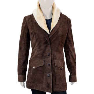 Yellowstone Beth Dutton Brown Suede Coat
